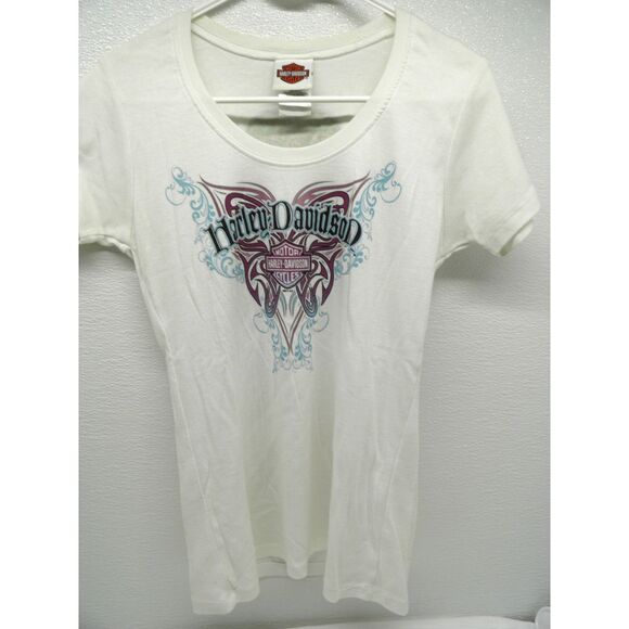 Lot of 2 Harley Davidson Shirts Women's Short Short Sleeve Motorcycle Size L - Picture 4 of 11